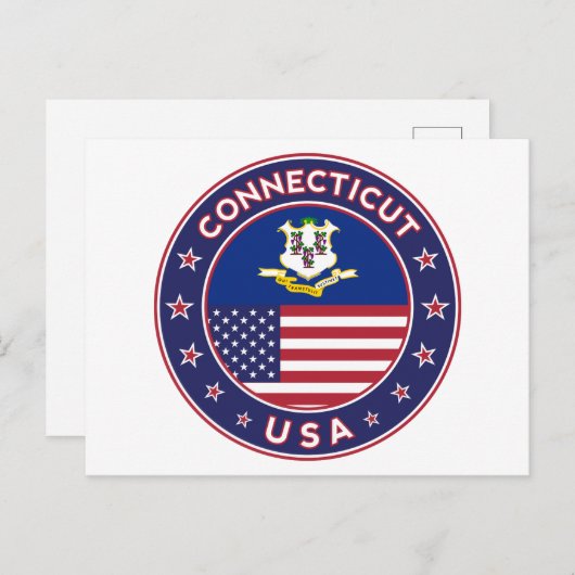 Connecticut Postkarte (Vorne/Hinten)