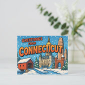 CONNECTICUT Postkarte (Stehend Vorderseite)