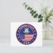 Connecticut Postkarte (Stehend Vorderseite)