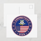 Connecticut Postkarte (Vorne/Hinten)