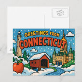 CONNECTICUT Postkarte (Vorne/Hinten)