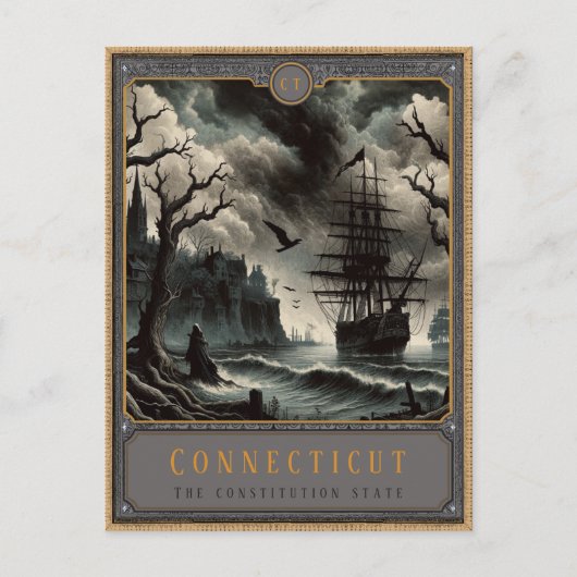 Connecticut | Postkarte Gothic Art (Vorderseite)