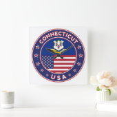 Connecticut Quadratische Wanduhr (Zuhause)