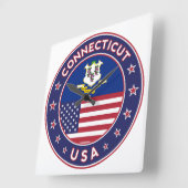Connecticut Quadratische Wanduhr (Winkel)