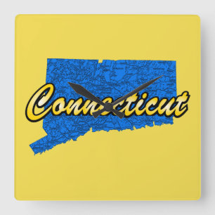 Connecticut Quadratische Wanduhr