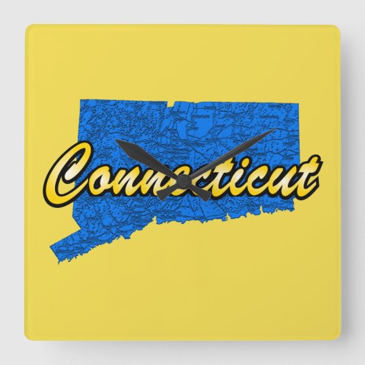 Connecticut Quadratische Wanduhr (Vorderseite)