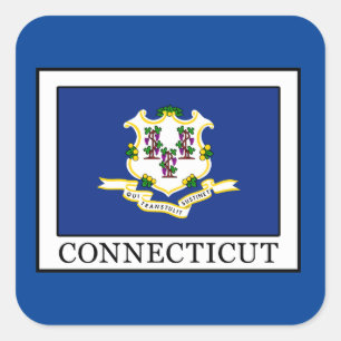 Connecticut Quadratischer Aufkleber