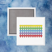 Connecticut Rainbow-Herz-Muster Magnet