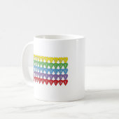 Connecticut Rainbow Herzmuster Kaffeetasse (Vorderseite Links)