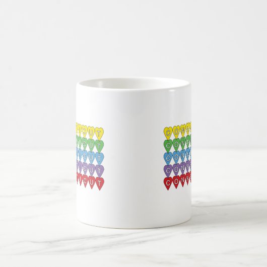 Connecticut Rainbow Herzmuster Kaffeetasse (Mittel)