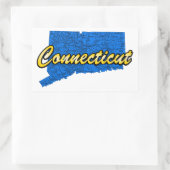 Connecticut Rechteckiger Aufkleber (Tasche)