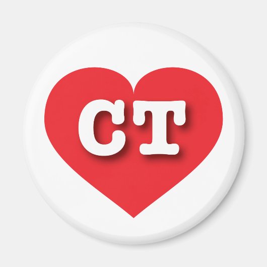Connecticut Red Heart - I Liebe CT Magnet (Vorne)