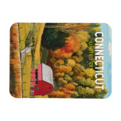 Connecticut Reise Kunst Vintage Magnet (Horizontal)