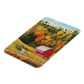 Connecticut Reise Kunst Vintage Magnet (Linke Seite)