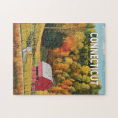Connecticut Reise Kunst Vintage Puzzle (Horizontal)