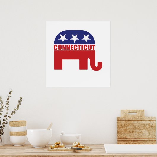 Connecticut Republikaner Elephant Poster (Küche)