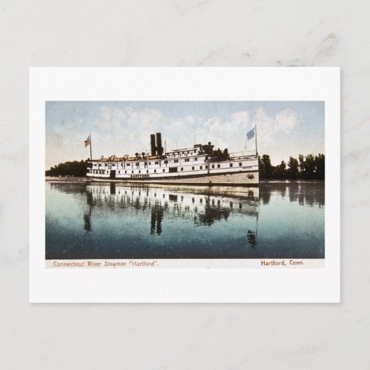 Connecticut River Steamer "Hartford" Postkarte (Vorderseite)
