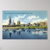 Connecticut River View der Hartfort Skyline Poster (Vorne)
