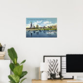 Connecticut River View der Hartfort Skyline Poster (Heimbüro)