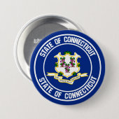 Connecticut Round-Emblem Button (Vorne & Hinten)