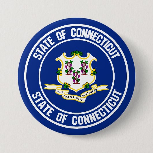 Connecticut Round-Emblem Button (Vorderseite)