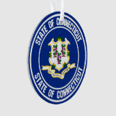 Connecticut Round-Emblem Ornament (Vorderseite)