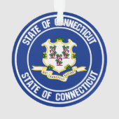 Connecticut Round-Emblem Ornament (Rückseite)
