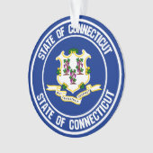 Connecticut Round-Emblem Ornament (Vorderseite)
