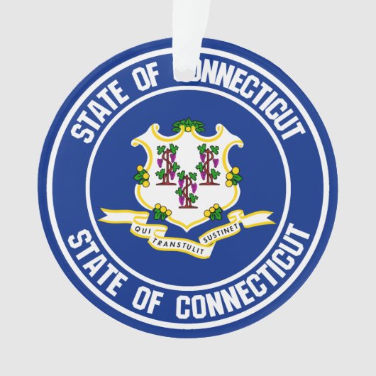 Connecticut Round-Emblem Ornament (Vorderseite)