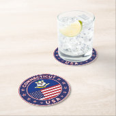 Connecticut Runder Pappuntersetzer (Vor Ort)