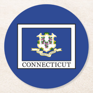 Connecticut Runder Pappuntersetzer