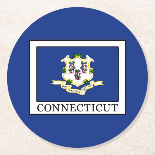 Connecticut Runder Pappuntersetzer (Vorderseite)