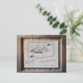 Connecticut Rustic Wood Greetings Postkarte (Stehend Vorderseite)