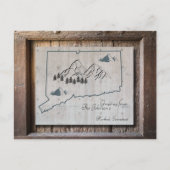 Connecticut Rustic Wood Greetings Postkarte (Vorderseite)