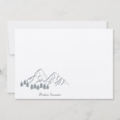 Connecticut Rustic Wood Mountain Grußkarte (Rückseite)