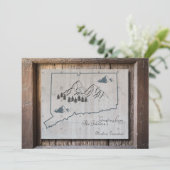 Connecticut Rustic Wood Mountain Grußkarte (Stehend Vorderseite)
