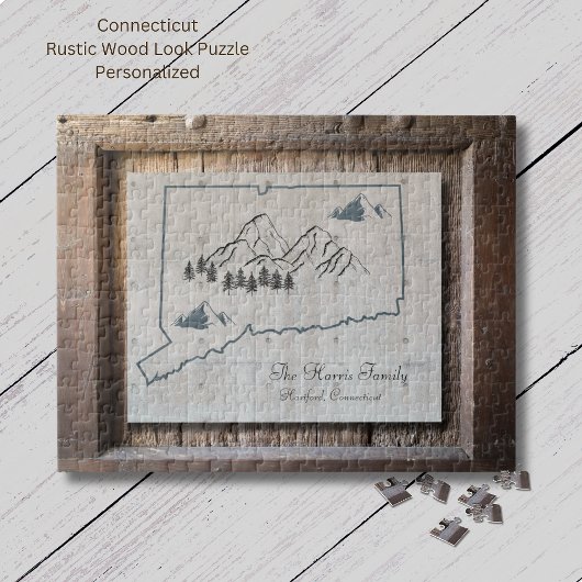 Connecticut Rustikales Holz Puzzle
