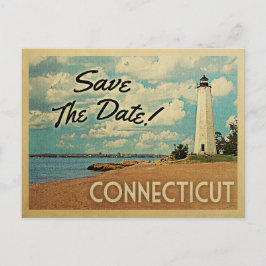 Connecticut Save the Date Vintage Postkarten