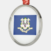 Connecticut Silbernes Ornament (Links)