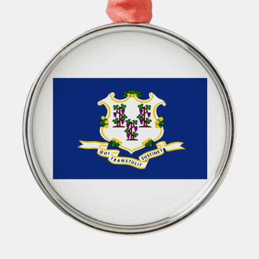 Connecticut Silbernes Ornament (Vorne)