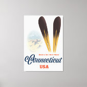 Connecticut Ski Leinwanddruck (Vorderseite)