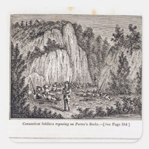 Connecticut Soldiers, die sich auf Porter's Rock s Quadratischer Aufkleber