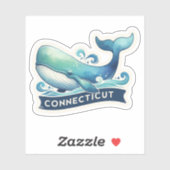 Connecticut, Spermawal, Aufkleber (Blatt)