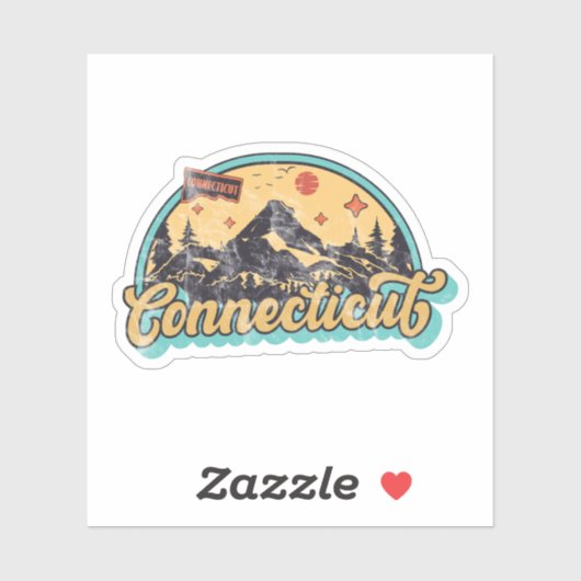 Connecticut-Staat Aufkleber (Blatt)