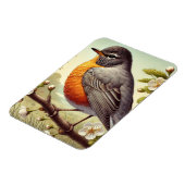 Connecticut Staat Bird American Robin Magnet (Linke Seite)