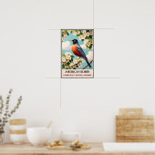 Connecticut Staat Bird - American Robin Vintag Poster (Küche)