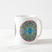 Connecticut Staat Mandala Tasse (VorderseiteRechts)