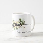 Connecticut Staat Personalisiert Zuhause City Rust Kaffeetasse (VorderseiteRechts)