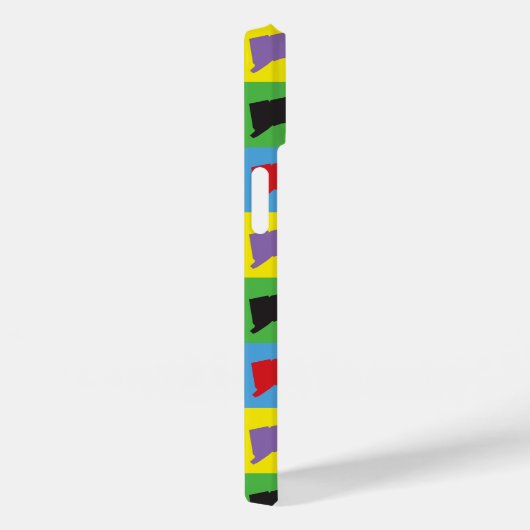 Connecticut Staat Pop Art Pattern Case-Mate iPhone Hülle (Rückseite / Rechts)