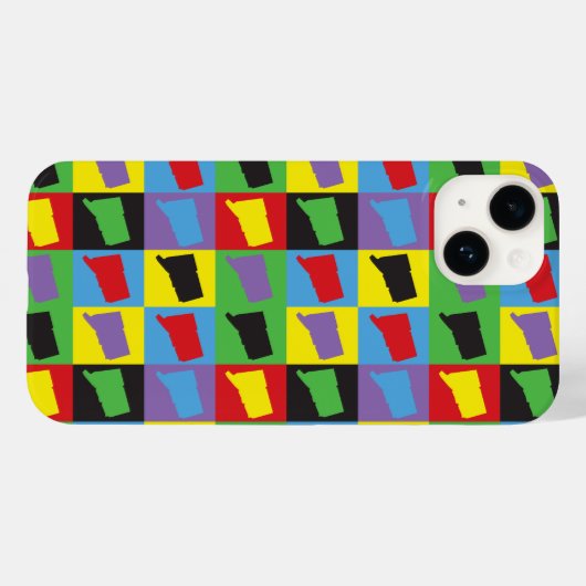 Connecticut Staat Pop Art Pattern Case-Mate iPhone Hülle (Rückseite (Horizontal))